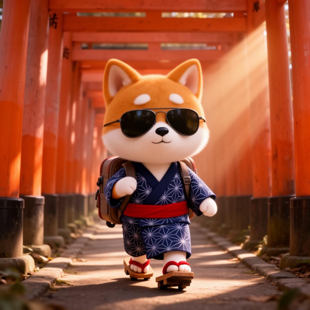 Kyoto mascot at landmark